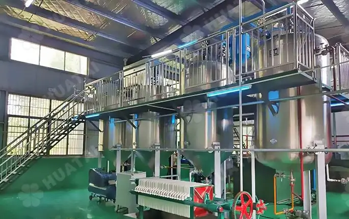 Sunflower oil refining plant