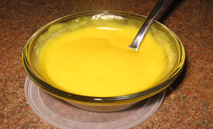 Mustard paste acidification